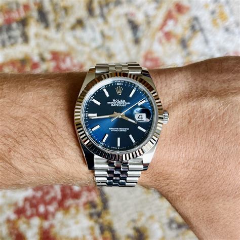 rolex datejust 41 blue dial 2022|Rolex Datejust 41mm price.